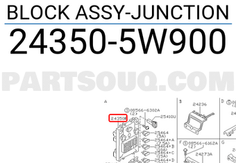 Nissan 243505W900 BLOCK ASSY-JUNCTION
