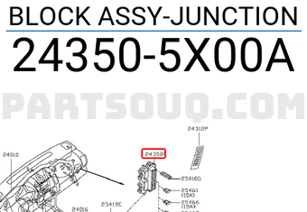 Nissan 243505X00A BLOCK ASSY-JUNCTION