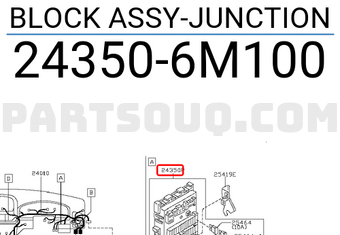 Nissan 243506M100 BLOCK ASSY-JUNCTION