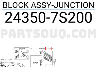 Nissan 243507S200 BLOCK ASSY-JUNCTION