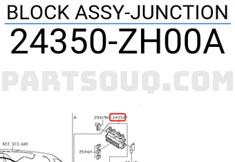 Nissan 24350ZH00A BLOCK ASSY-JUNCTION