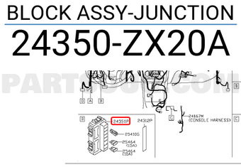 Nissan 24350ZX20A BLOCK ASSY-JUNCTION