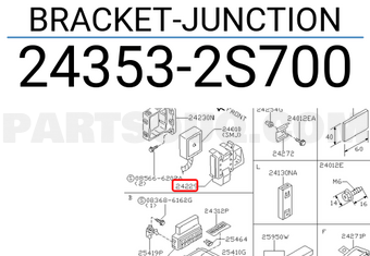Nissan 243532S700 BRACKET-JUNCTION