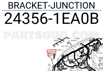 Nissan 243561EA0B BRACKET-JUNCTION