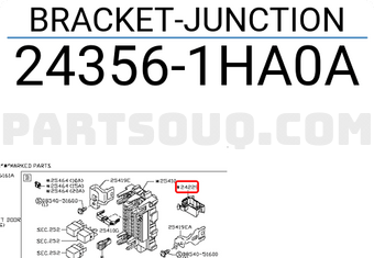 Nissan 243561HA0A BRACKET-JUNCTION