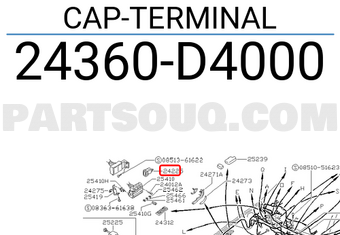 Nissan 24360D4000 CAP-TERMINAL