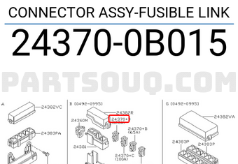 Nissan 243700B015 CONNECTOR ASSY-FUSIBLE LINK