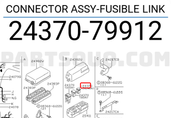 Nissan 2437079912 CONNECTOR ASSY-FUSIBLE LINK
