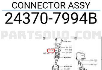 Nissan 243707994B CONNECTOR ASSY