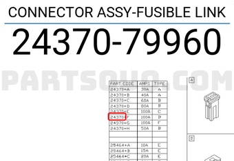 Nissan 2437079960 CONNECTOR ASSY-FUSIBLE LINK