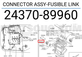 Nissan 2437089960 CONNECTOR ASSY-FUSIBLE LINK