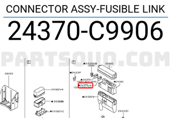 Nissan 24370C9906 CONNECTOR ASSY-FUSIBLE LINK