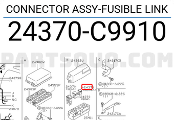 Nissan 24370C9910 CONNECTOR ASSY-FUSIBLE LINK