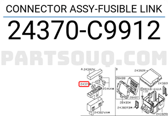 Nissan 24370C9912 CONNECTOR ASSY-FUSIBLE LINK