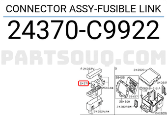 Nissan 24370C9922 CONNECTOR ASSY-FUSIBLE LINK