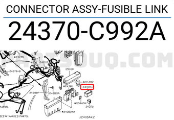 Nissan 24370C992A CONNECTOR ASSY-FUSIBLE LINK