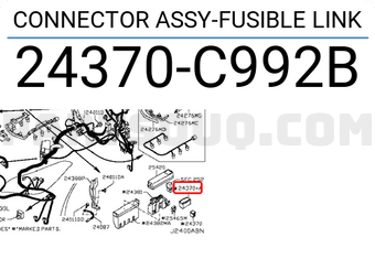Nissan 24370C992B CONNECTOR ASSY-FUSIBLE LINK