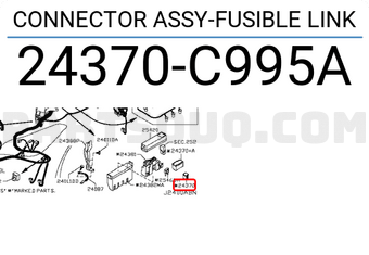 Nissan 24370C995A CONNECTOR ASSY-FUSIBLE LINK