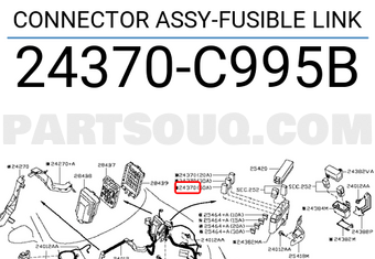 Nissan 24370C995B CONNECTOR ASSY-FUSIBLE LINK