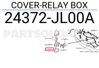 Nissan 24372JL00A COVER-RELAY BOX