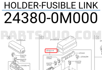 Nissan 243800M000 HOLDER-FUSIBLE LINK
