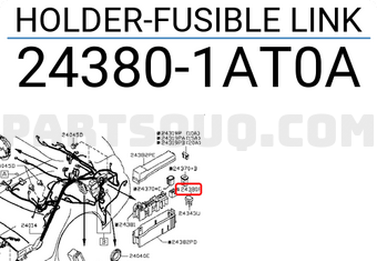 Nissan 243801AT0A HOLDER-FUSIBLE LINK