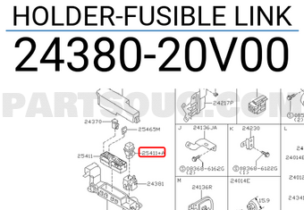 Nissan 2438020V00 HOLDER-FUSIBLE LINK