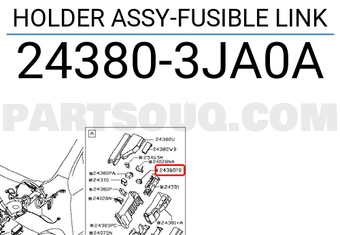 Nissan 243803JA0A HOLDER ASSY-FUSIBLE LINK