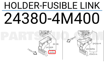 Nissan 243804M400 HOLDER-FUSIBLE LINK
