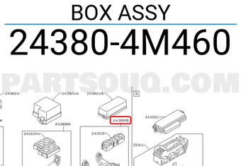 Nissan 243804M460 BOX ASSY