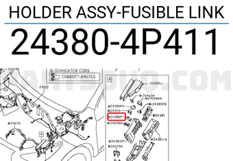 Nissan 243804P411 HOLDER ASSY-FUSIBLE LINK