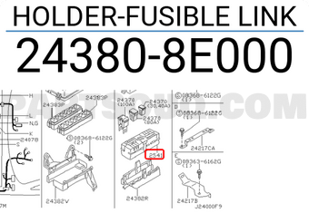Nissan 243808E000 HOLDER-FUSIBLE LINK