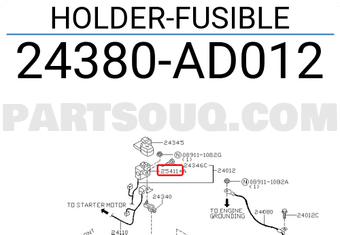 Nissan 24380AD012 HOLDER-FUSIBLE