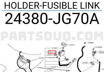 Nissan 24380JG70A HOLDER-FUSIBLE LINK
