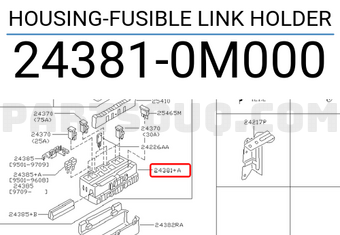 Nissan 243810M000 HOUSING-FUSIBLE LINK HOLDER