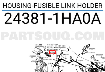 Nissan 243811HA0A HOUSING-FUSIBLE LINK HOLDER