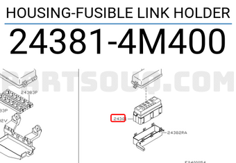 Nissan 243814M400 HOUSING-FUSIBLE LINK HOLDER