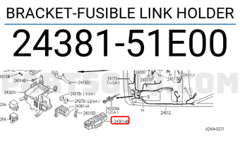 Nissan 2438151E00 BRACKET-FUSIBLE LINK HOLDER