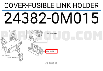 Nissan 243820M015 COVER-FUSIBLE LINK HOLDER