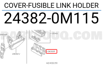 Nissan 243820M115 COVER-FUSIBLE LINK HOLDER