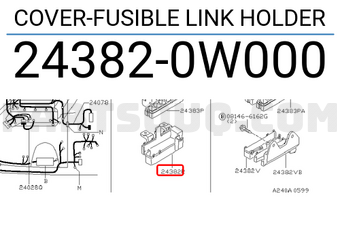 Nissan 243820W000 COVER-FUSIBLE LINK HOLDER