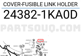 Nissan 243821KA0D COVER-FUSIBLE LINK HOLDER