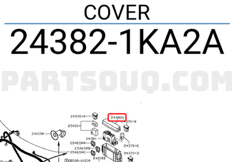 Nissan 243821KA2A COVER