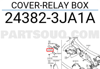 Nissan 243823JA1A COVER-RELAY BOX