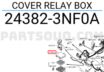 Nissan 243823NF0A COVER RELAY BOX