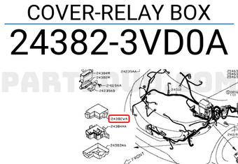 Nissan 243823VD0A COVER-RELAY BOX