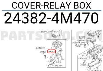 Nissan 243824M470 COVER-RELAY BOX