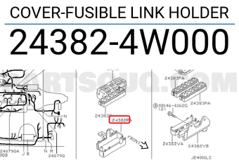Nissan 243824W000 COVER-FUSIBLE LINK HOLDER
