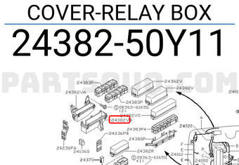 Nissan 2438250Y11 COVER-RELAY BOX