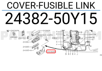 Nissan 2438250Y15 COVER-FUSIBLE LINK